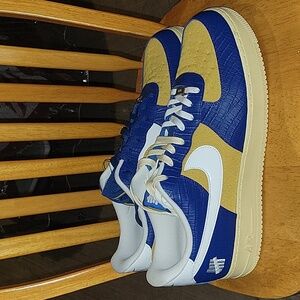 Nike Air Force 1 Low SP, Undefeated 5 On It Blue Yellow Croc, Size 17, NWOT